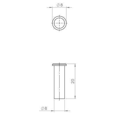 Zatyczka Hygenic Design wykrywalna, ST-B-HDD 6, 70620 - schemat