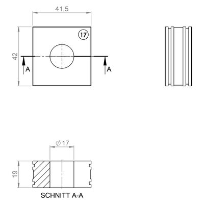 Moduł uszczelniający KT-BL 17,  70117 - schemat