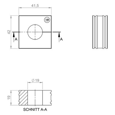 Moduł uszczelniający KT-BL 19,  70119 - schemat