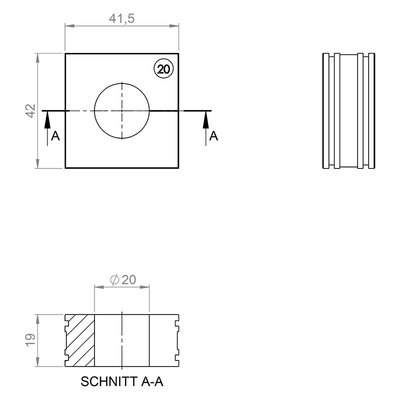 Moduł uszczelniający KT-BL 20,  70120 - schemat