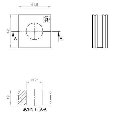 Moduł uszczelniający KT-BL 21,  70121 - schemat