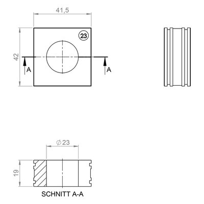 Moduł uszczelniający KT-BL 23,  70123 - schemat