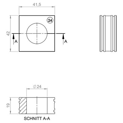 Moduł uszczelniający KT-BL 24,  70124 - schemat