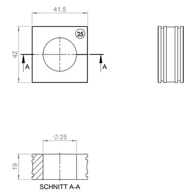 Moduł uszczelniający KT-BL 25,  70125 - schemat