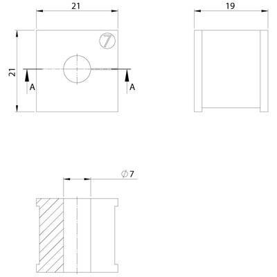 Moduł uszczelniający EMC-KT mały, EMC-KT 7, z otworem 1x7-8 mm, 99464