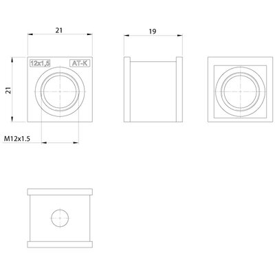 Moduł uszczelniający AT-K-M, AT-K-M M12 × 1.5, z gwintem, 39956