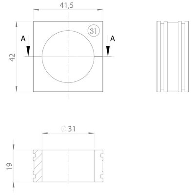 Moduł uszczelniający EMC-KT duży, EMC-KT 31, z otworem 1x31-32 mm, 99490