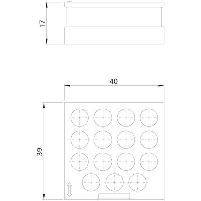 Moduł uszczelniający QT-DT duży, QT-DT 9, z otworami 15x1-7,1 mm, 42557