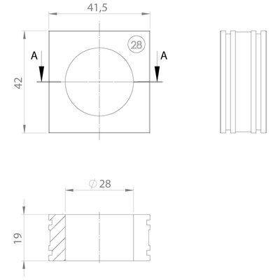 Moduł uszczelniający EMC-KT duży, EMC-KT 28, z otworem 1x28-29 mm, 99487