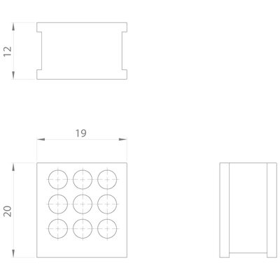 Moduł uszczelniający QT-DT mały, QT-DT 3, z otworami 9x1-3,5 mm, 42552