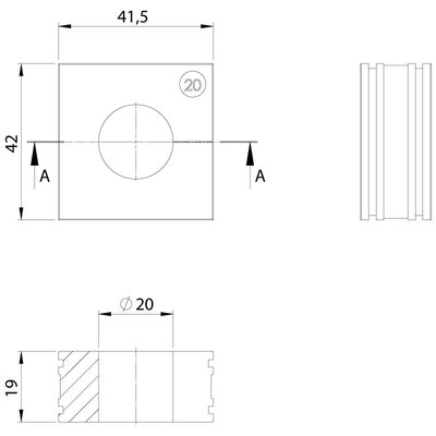 Moduł uszczelniający EMC-KT duży, EMC-KT 20, z otworem 1x20-21 mm, 99479