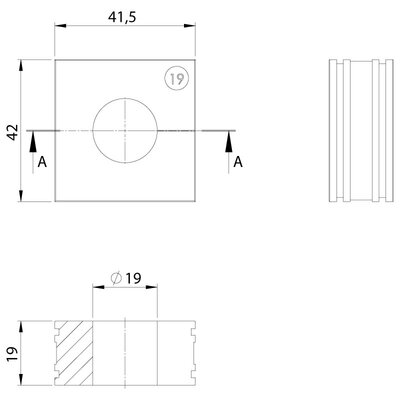 Moduł uszczelniający EMC-KT duży, EMC-KT 19, z otworem 1x19-20 mm, 99478