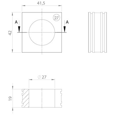 Moduł uszczelniający EMC-KT duży, EMC-KT 27, z otworem 1x27-28 mm, 99486