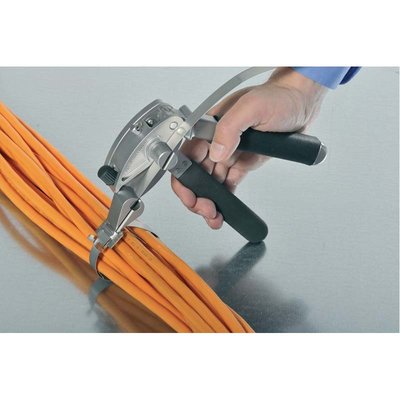 Ręczne narzędzie do zaciągania metalowych opasek kablowych, 110-40000 - zastosowanie