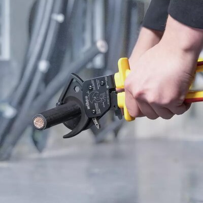 Szczypce do przewodów electric  do 300 mm² z funkcją grzechotki, 46674 - zdjęcie aplikacyjne