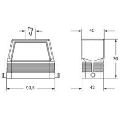 Obudowa wtyku, CFV 16 L29 - schemat 1