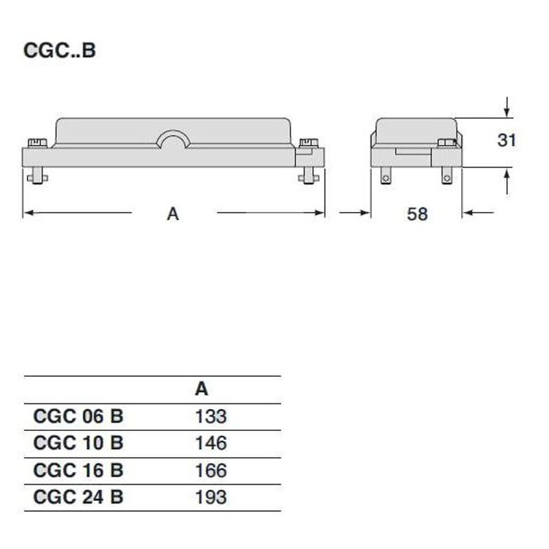 Pokrywa zamykająca, CGC 10 B - schemat1