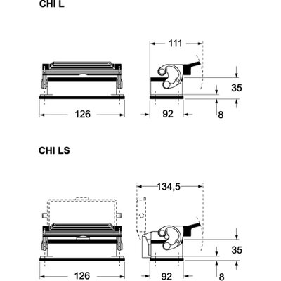 Obudowa gniazda, CHI 32 L - schemat 1