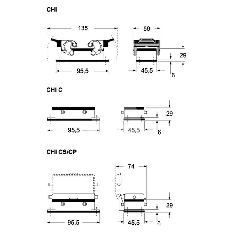Obudowa gniazda, CHI 10 - schemat 2