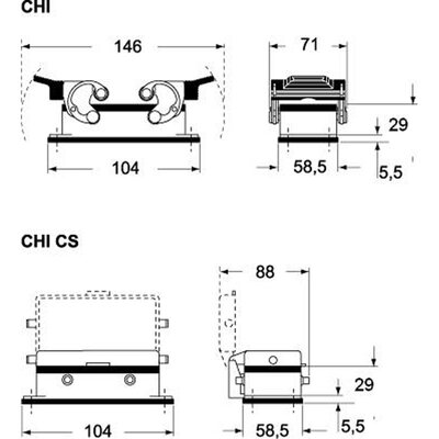 Obudowa gniazda, CHI 50 CS - schemat 1