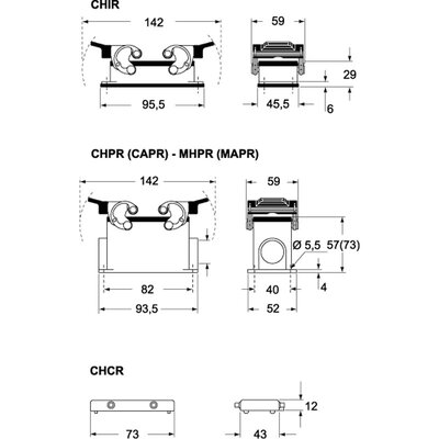 Obudowa gniazda, MAPR 10.32 - schemat 1