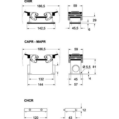 Obudowa gniazda, MAPR 24.32 - schemat 1