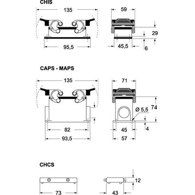 Obudowa gniazda, CAPS 10.21 - schemat1