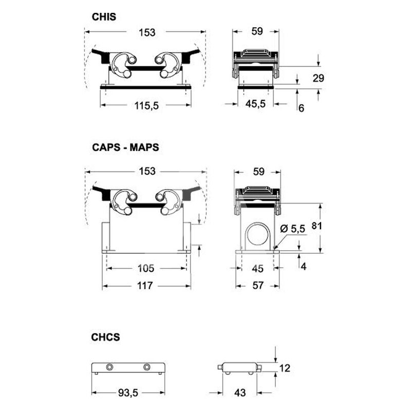 Obudowa gniazda, CHIS 16 - schemat2