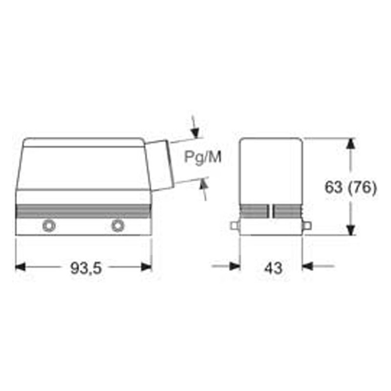 Obudowa wtyku, MHV 16 G32 - schemat 1
