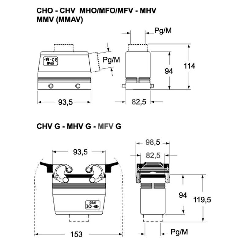 Obudowa wtyku, MFO 32.32 - schemat 1