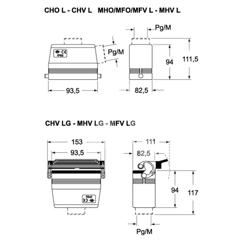 Obudowa wtyku, MHO 32 L40 - schemat 1