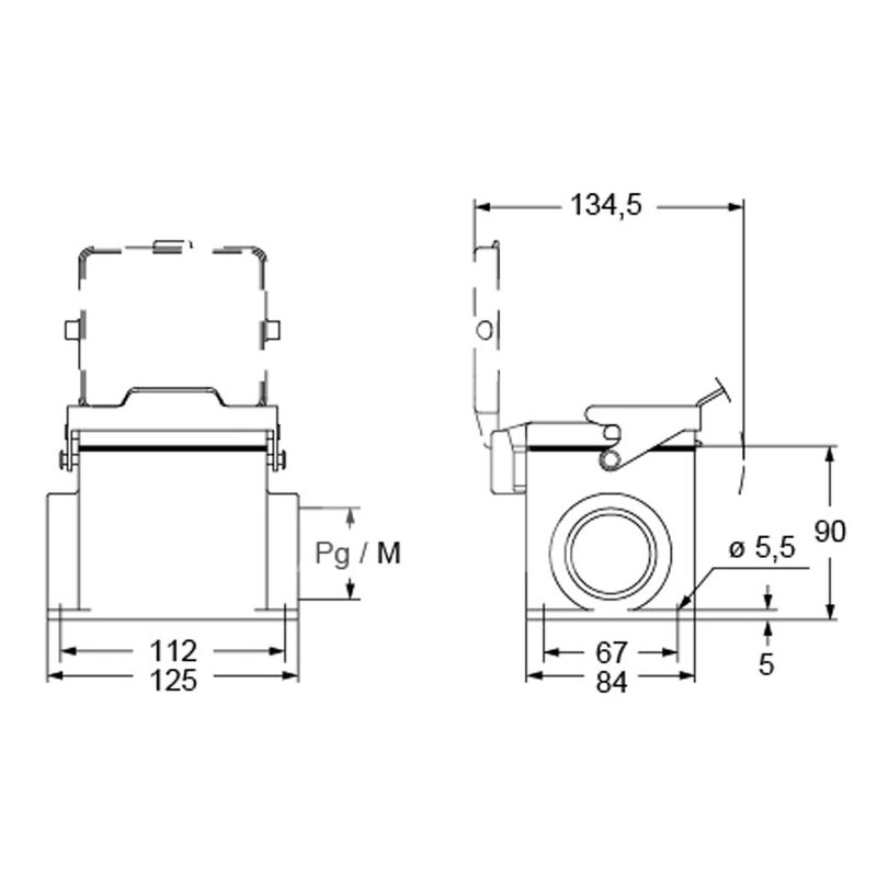 Obudowa gniazda, CHPX 32 LP - schemat 1