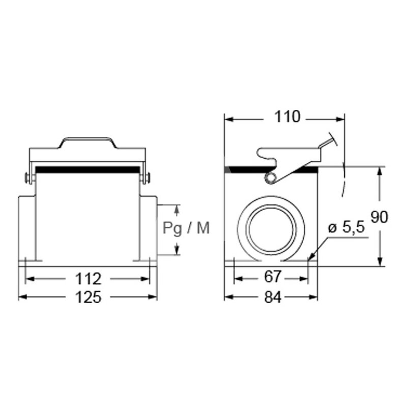Obudowa gniazda, CHPX 32 L - schemat 1