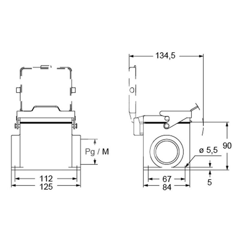 Obudowa gniazda, CHPX 32 LS - schemat 1