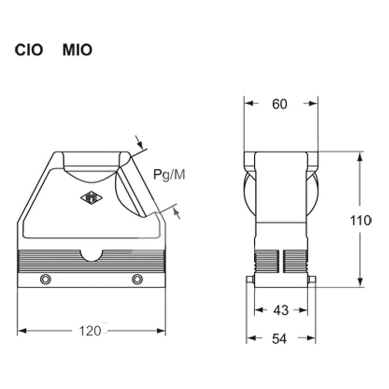 Obudowa wtyku, MIO 16.50 - schemat 1