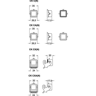 Pokrywa zamykająca, CK 03 CXN - schemat1