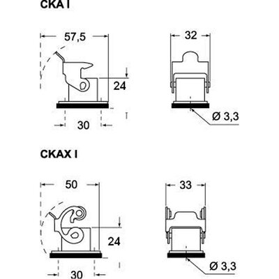 Obudowa gniazda, CKAX 03 I - schemat2