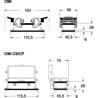 Obudowa gniazda, CMI 06 CP - schemat 1