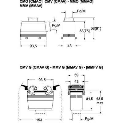 Obudowa wtyku, CMV 06 - schemat 1
