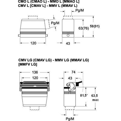 Obudowa wtyku, MMV 16 L25 - schemat 1