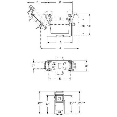 Podstawa modułowa do złacza, COB 10 BC - schemat1