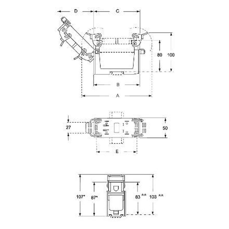 Podstawa modułowa do złacza, COB 10 BC - schemat1