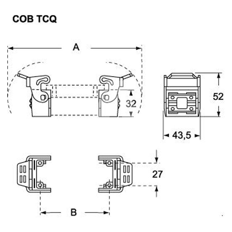 Bloki z mocowaniem zatrzaskowym, COB TCQ - schemat1
