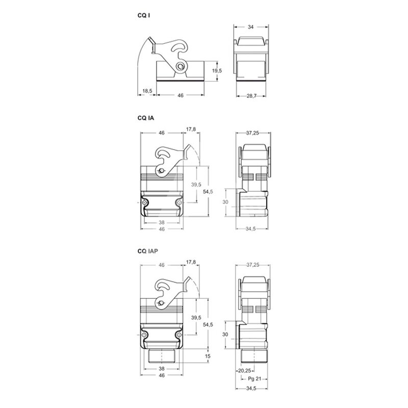 Obudowa gniazda, CQ 08 IAP - schemat2