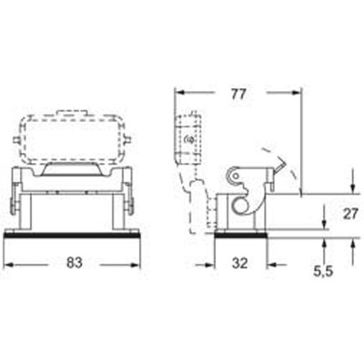 Obudowa gniazda, CZ7I 15 LS - schemat2
