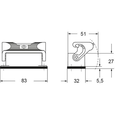 Obudowa gniazda, CZI 15 L - schemat2