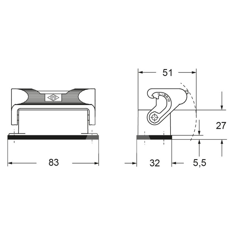 Obudowa gniazda, CZI 15 L - schemat2