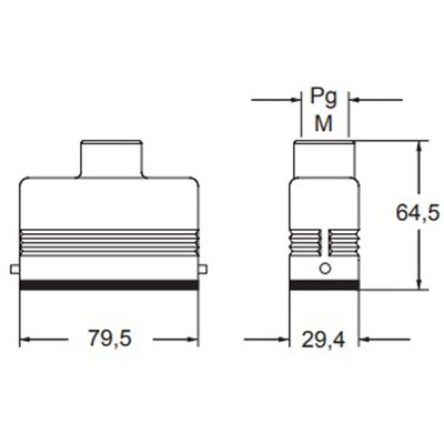 Obudowa wtyku, CZVS 25 L - schemat1