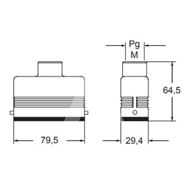 Obudowa wtyku, CZVS 25 L - schemat1