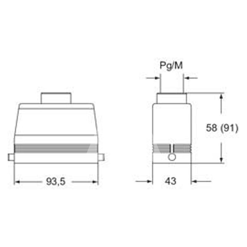 Obudowa wtyku, MAV 16 L40 - schemat 1